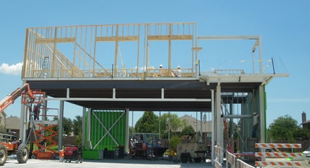 Construction of Hangar Home with Schweiss Door